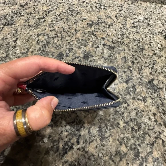 Kate Spade Navy and Red Apple Key Card Holder - Picture 3 of 5